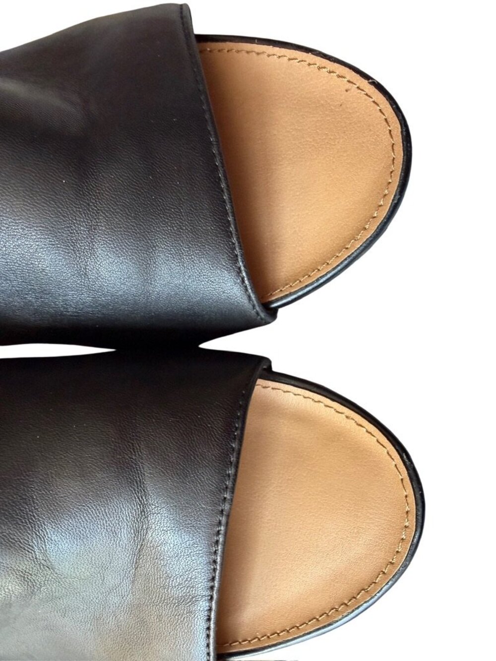 Franco Sarto Black Dublin Leather Wedge Mules | Slip-On Sandals | Size 9.5 - Picture 6 of 9